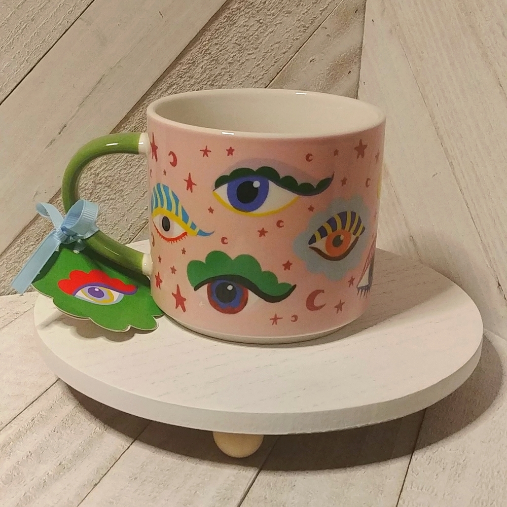 NWT EB By Eleanor Bowmer Lips Positive Logo Mug